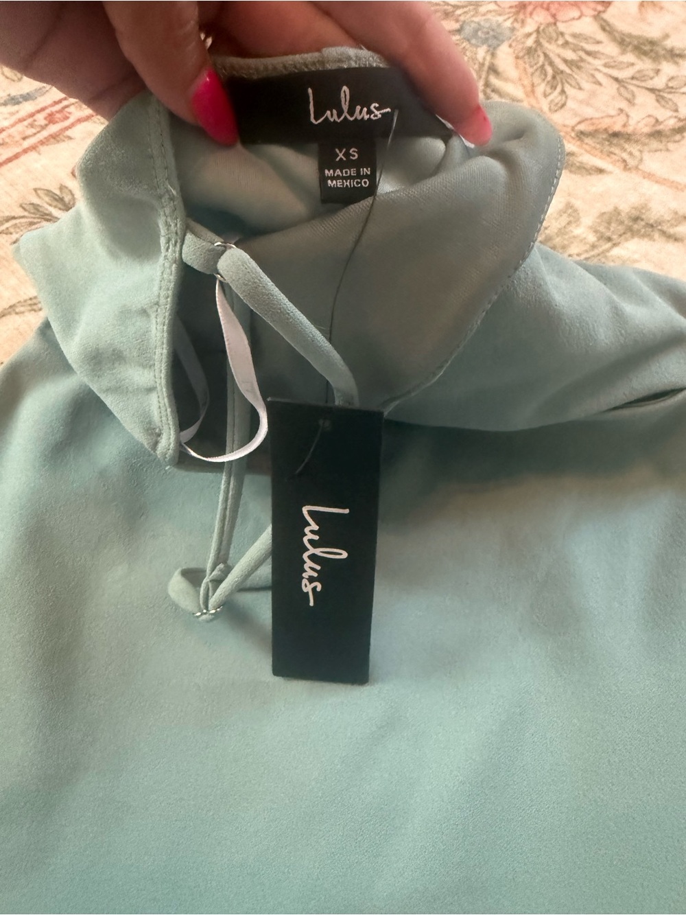 Lulu's Sage Green Cutout Wrap Mini Dress - Picture 4 of 4